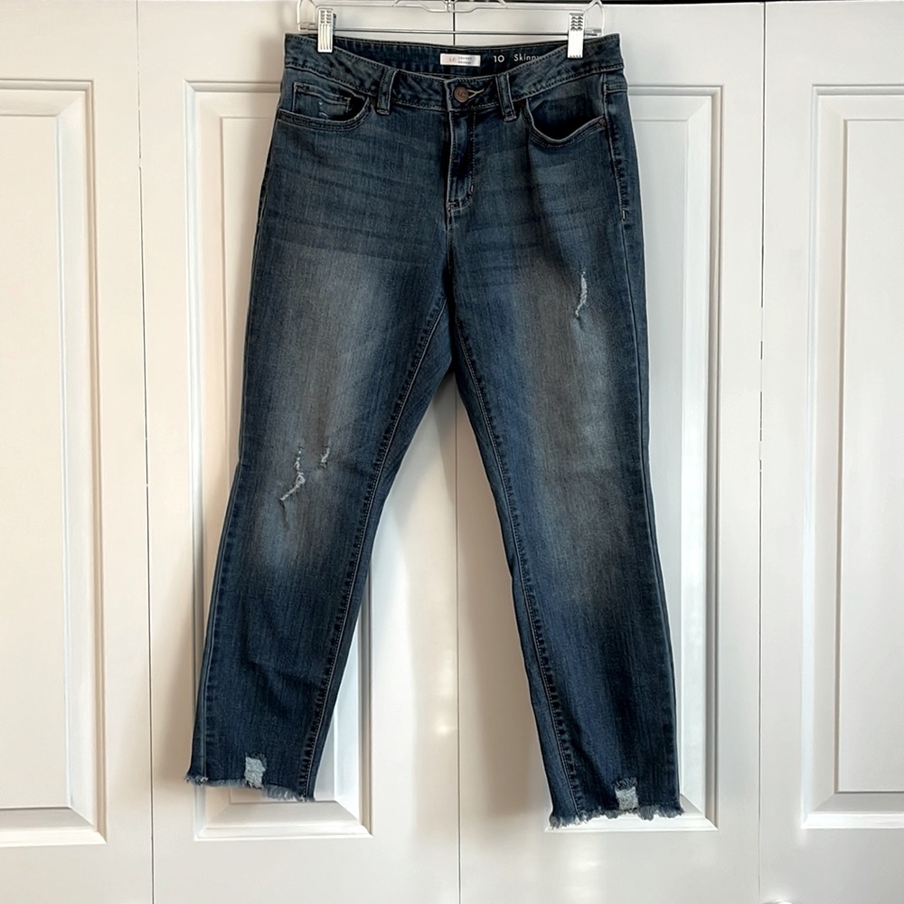 LC Lauren Conrad Destroyed Skinny Jeans